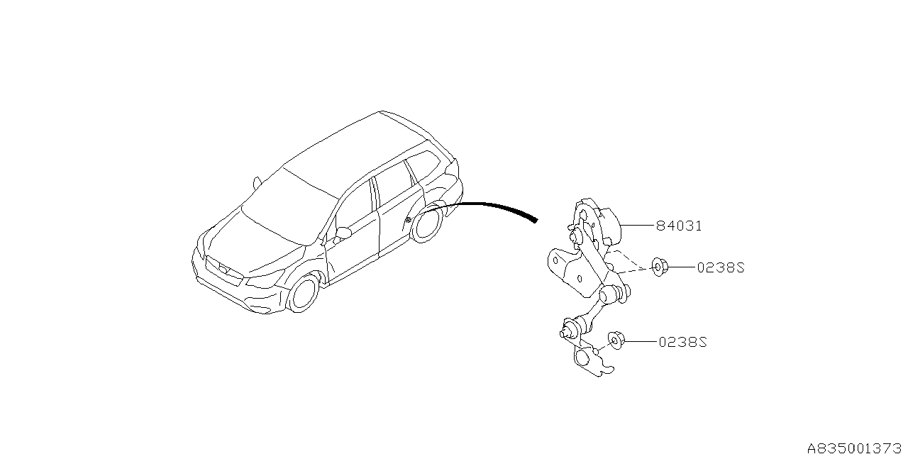 Subaru 84031SG000 Sensor Assembly Head Lamp Lev Rear