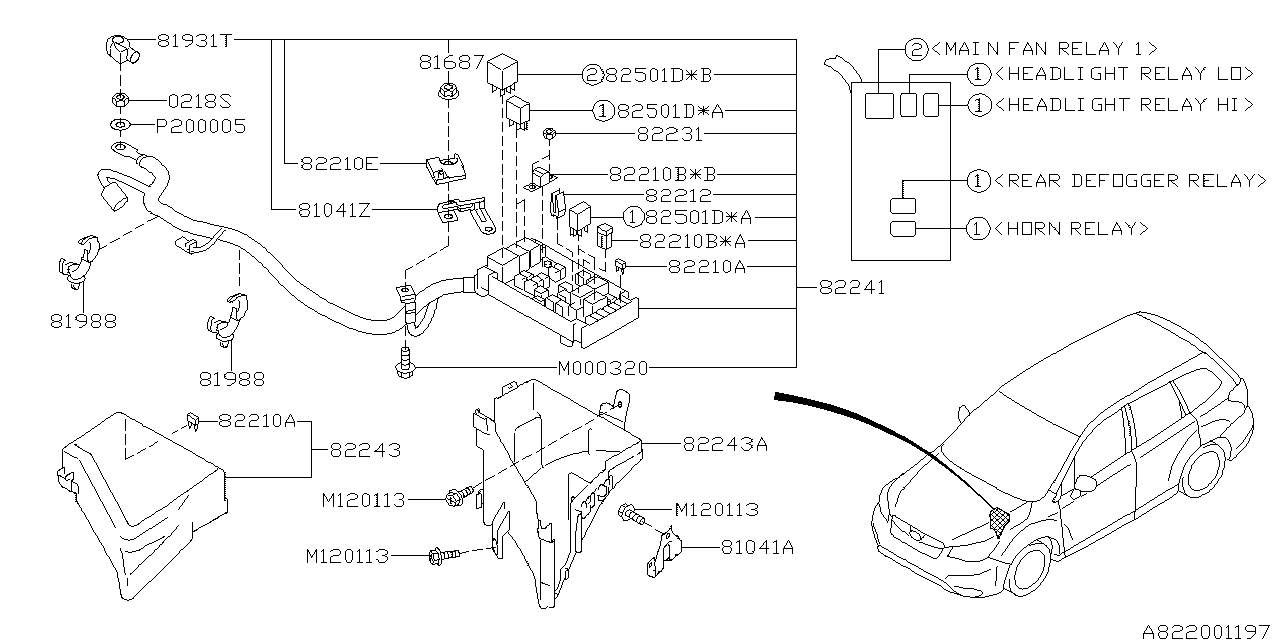 Subaru 81041YC040 Bracket Terminal