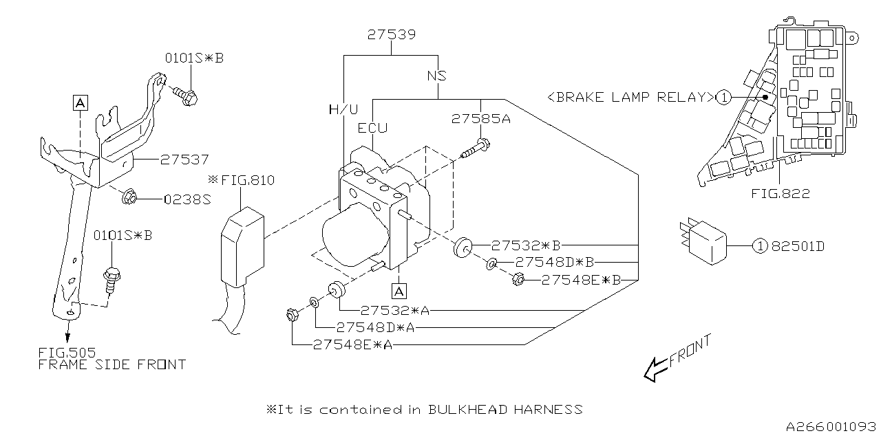 Subaru 27548FJ000 SPACER