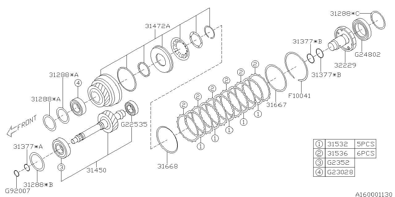 Subaru 32229AA330 Shaft Driven