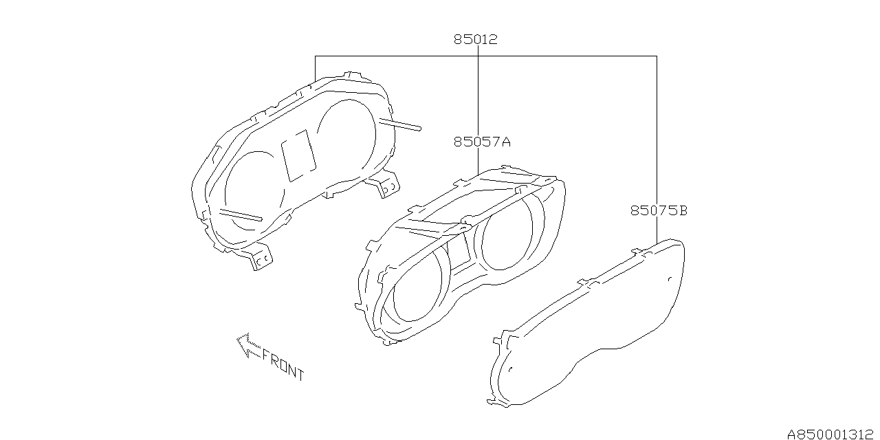 Subaru 85075SG010 Glass Combination Meter