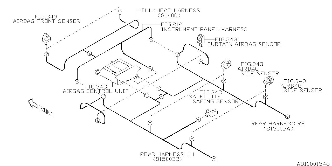 Subaru 81402FL11A Wiring Harness Center Bhd