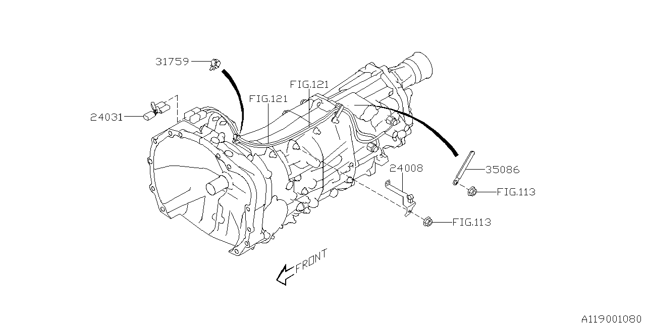 Subaru 35054AA040 Clip