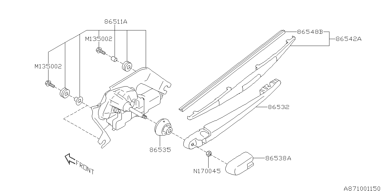 Subaru 86548FL08A Rubber 305