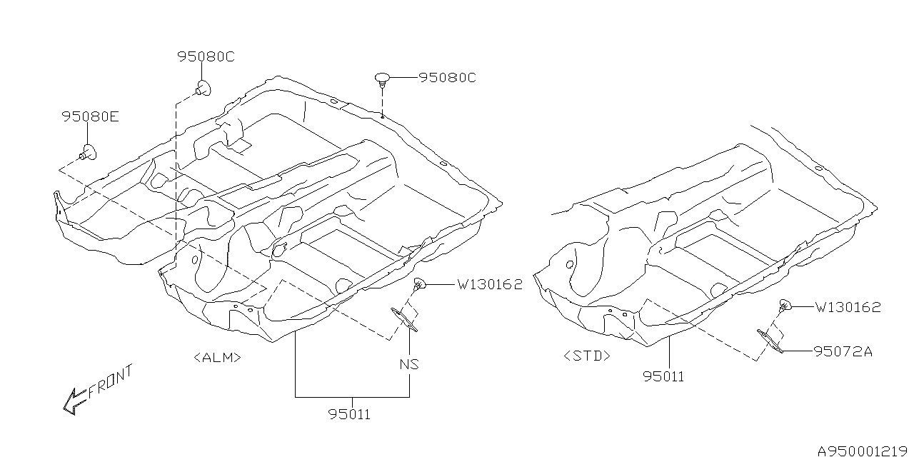 Subaru 95011FL54A Mat Floor