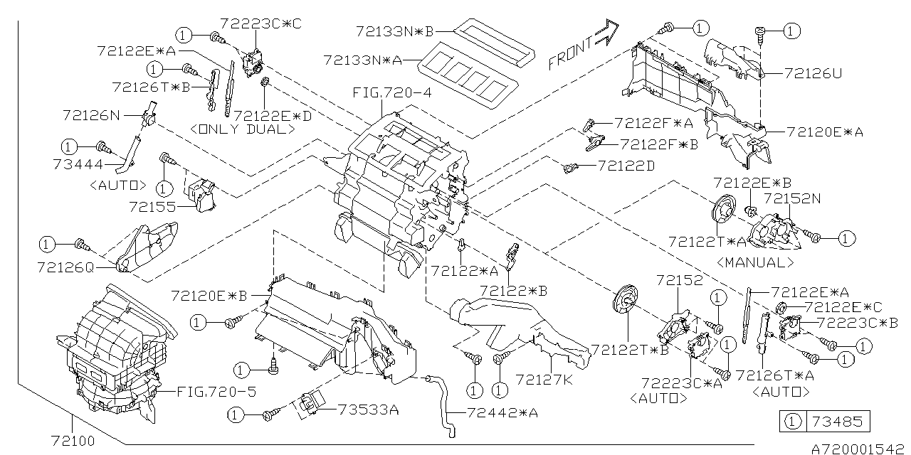 Subaru 72100FL10B Hvac Unit AS0