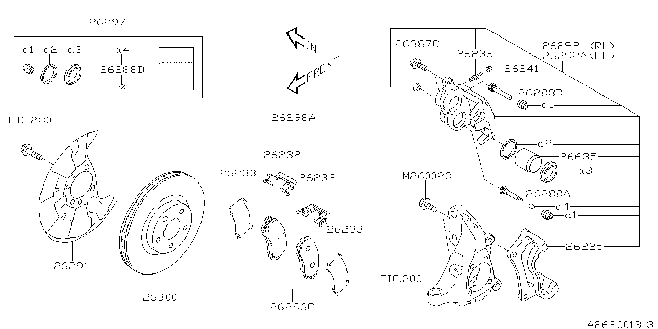 Subaru 26231FL03A Slide Pin Bolt