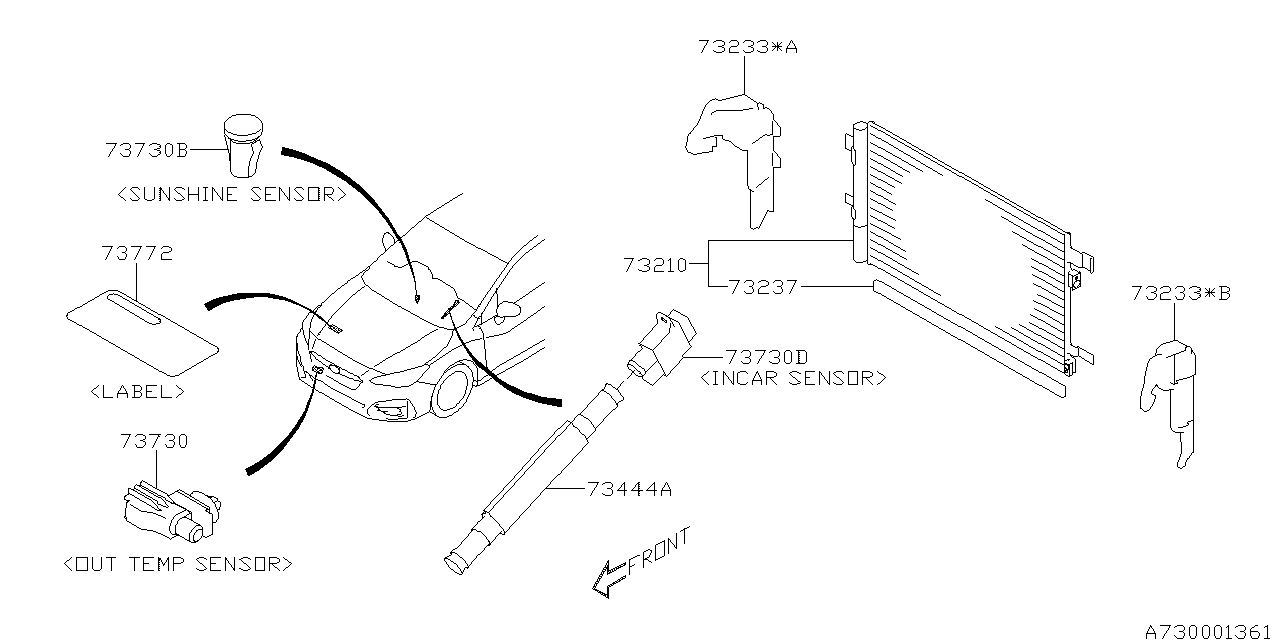 Subaru 73237FL01A Packing-CONDENSER