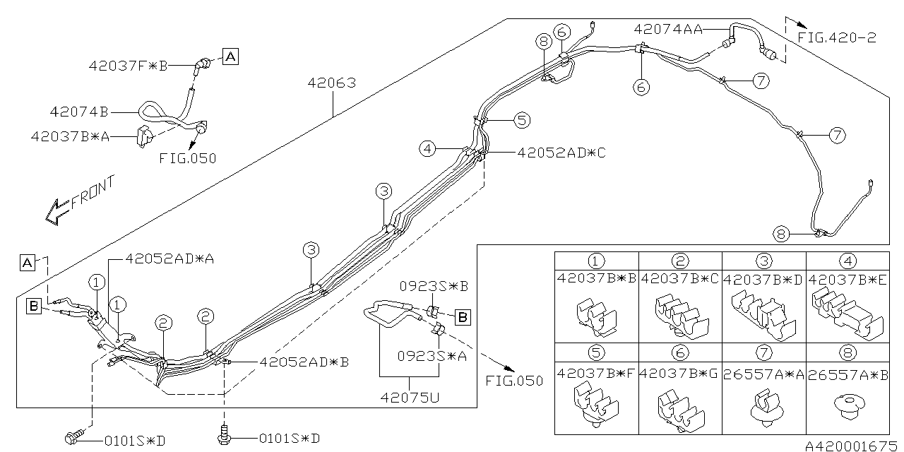 Subaru 42063FL01A Pipe Assembly Center