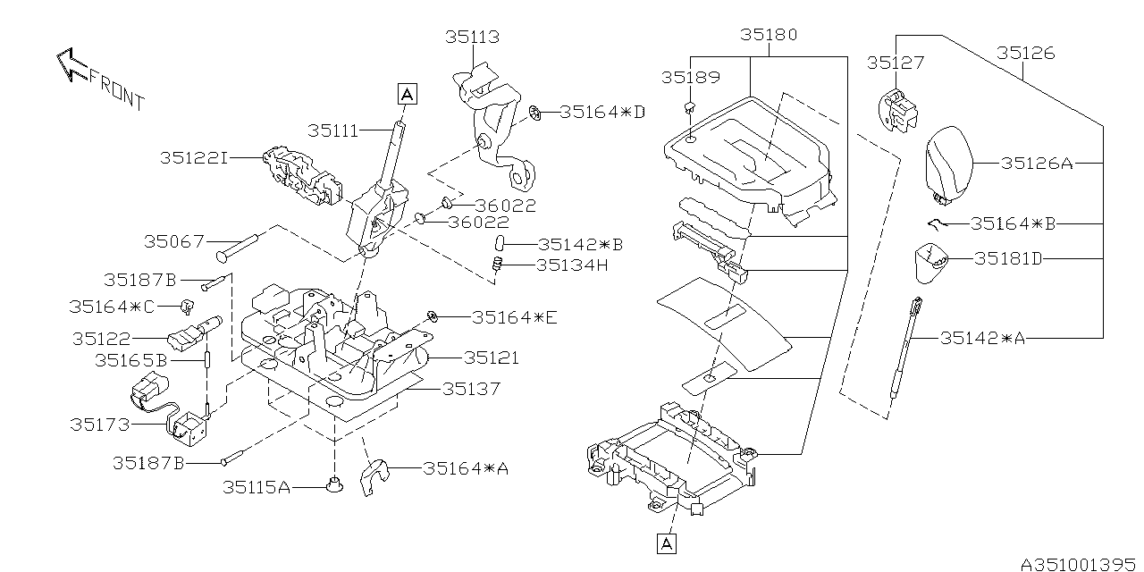 Subaru 35126FL00B Grip Assembly Sub