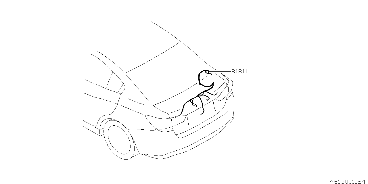 Subaru 81811FL00B Cord Trunk Lid