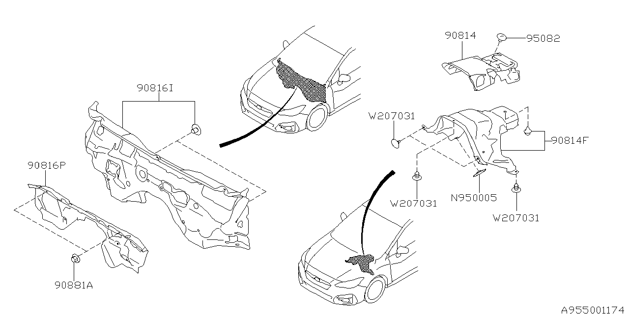 Subaru 90815FL02A INSULATOR Tb Out LHD