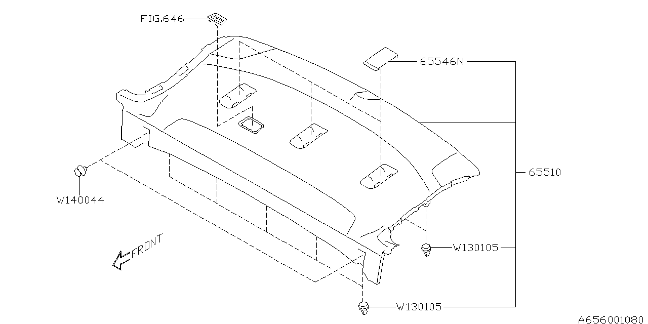 Subaru 65510FL00BVH Shelf Assembly Rear