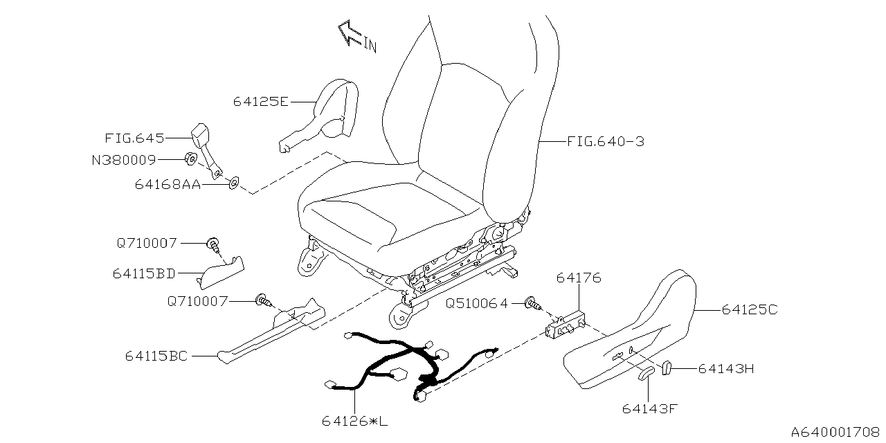 Subaru 64126FL01A Power Seat Harness Assembly