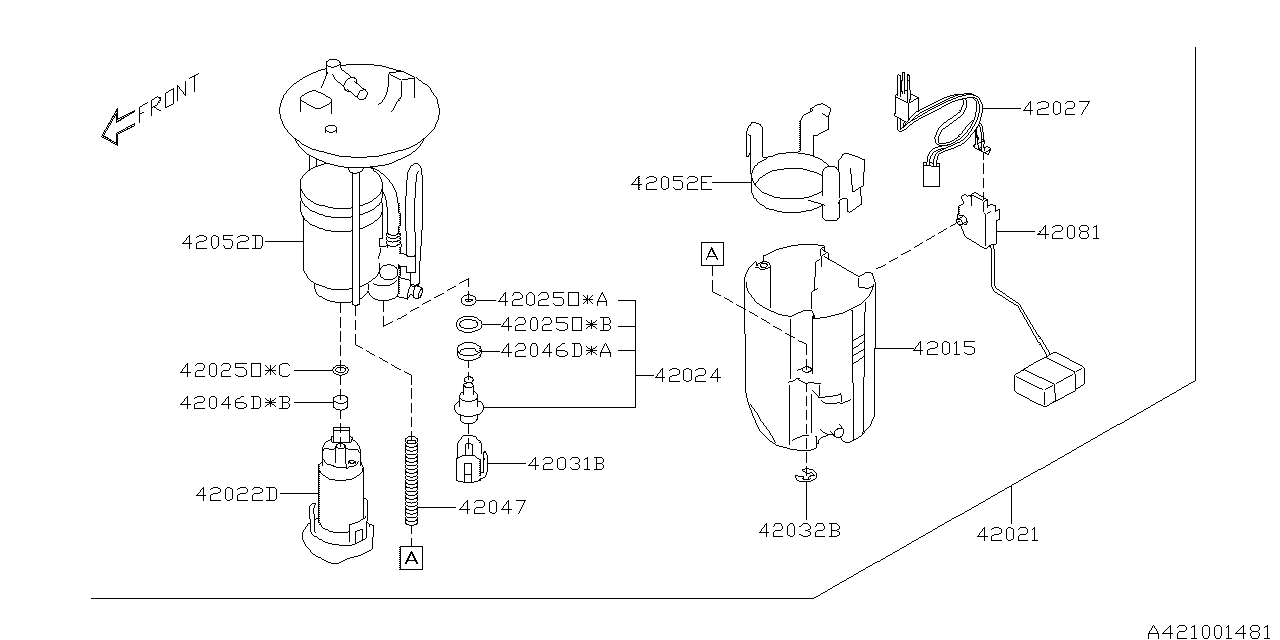 Subaru 42052FL08A Bracket Pump Complete