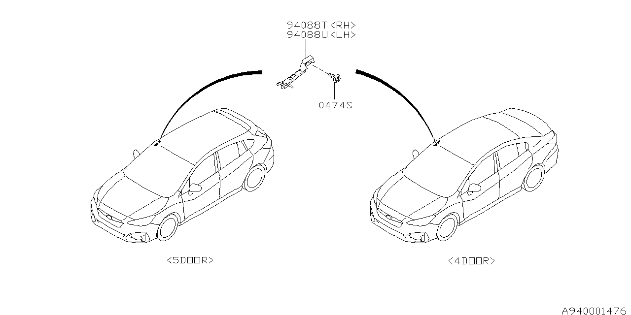 Subaru 94088FL01A Pad Assembly A Pillar Left