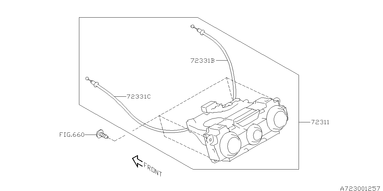 Subaru 72311FL81A Heater Control Assembly