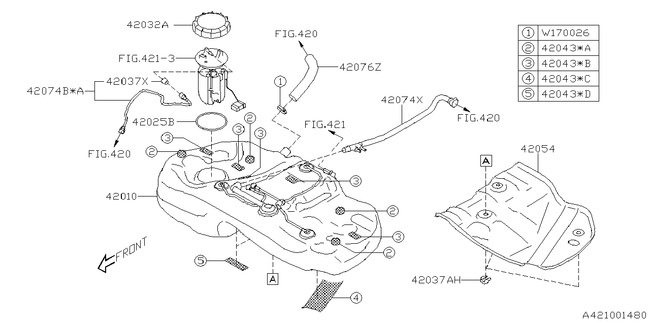 Subaru 42074FL000 Tube Delivery