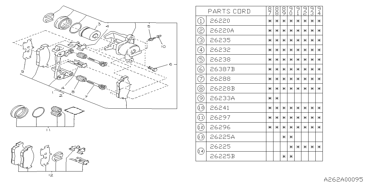 Subaru 725110830 PT180692 Disk Brake Assembly