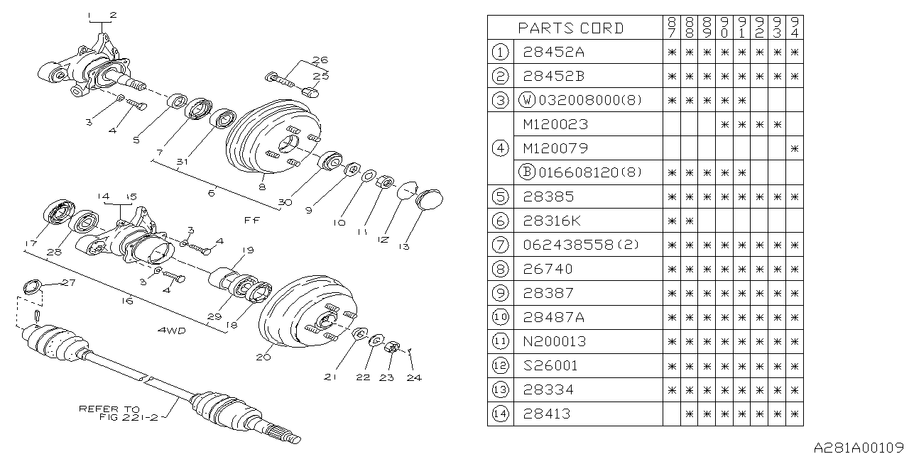 Subaru 723023060 Hub Cap