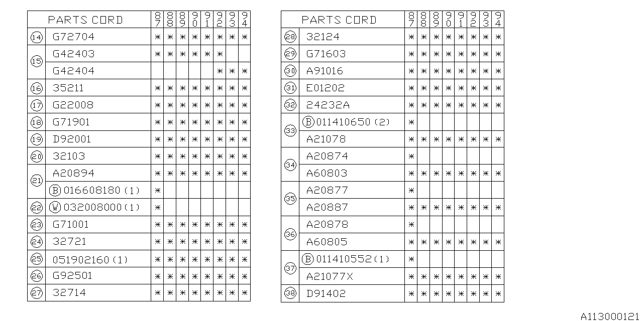 Subaru 806424030 Needle Bearing