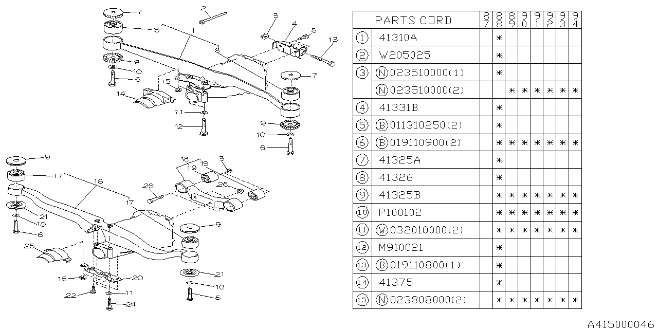 Subaru 901910021 Bolt