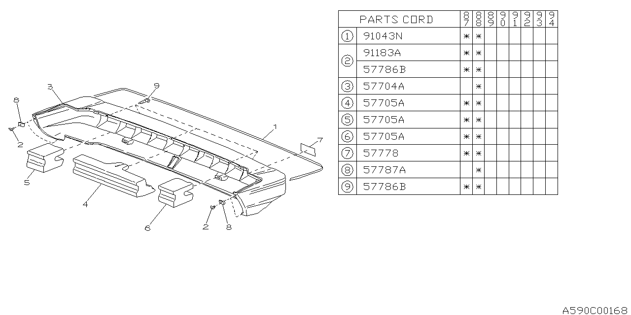 Subaru 757788550 E/A Foam Rear Bumper LH