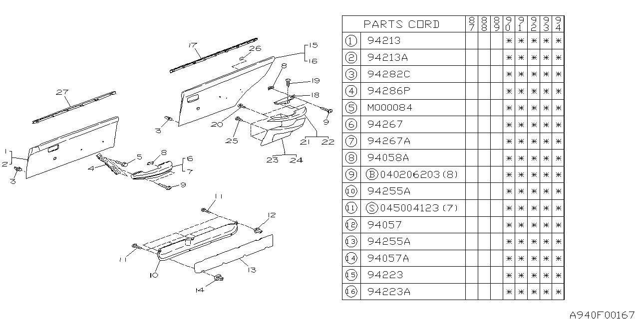 Subaru 794072030 Screw