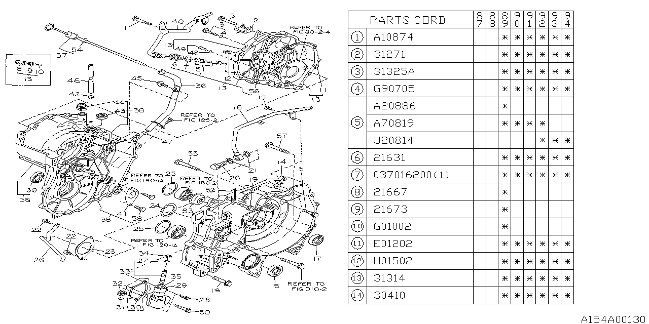 Subaru 31314KA050 Side Case Assembly Trans