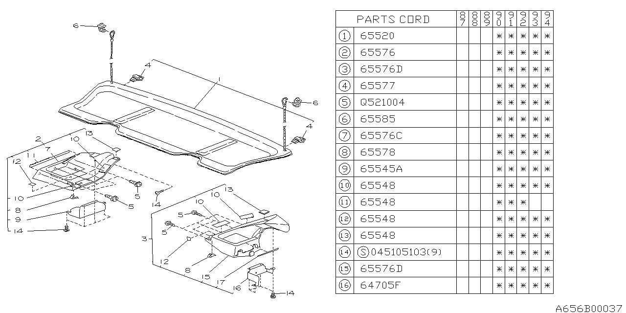 Subaru 765543020 Bracket