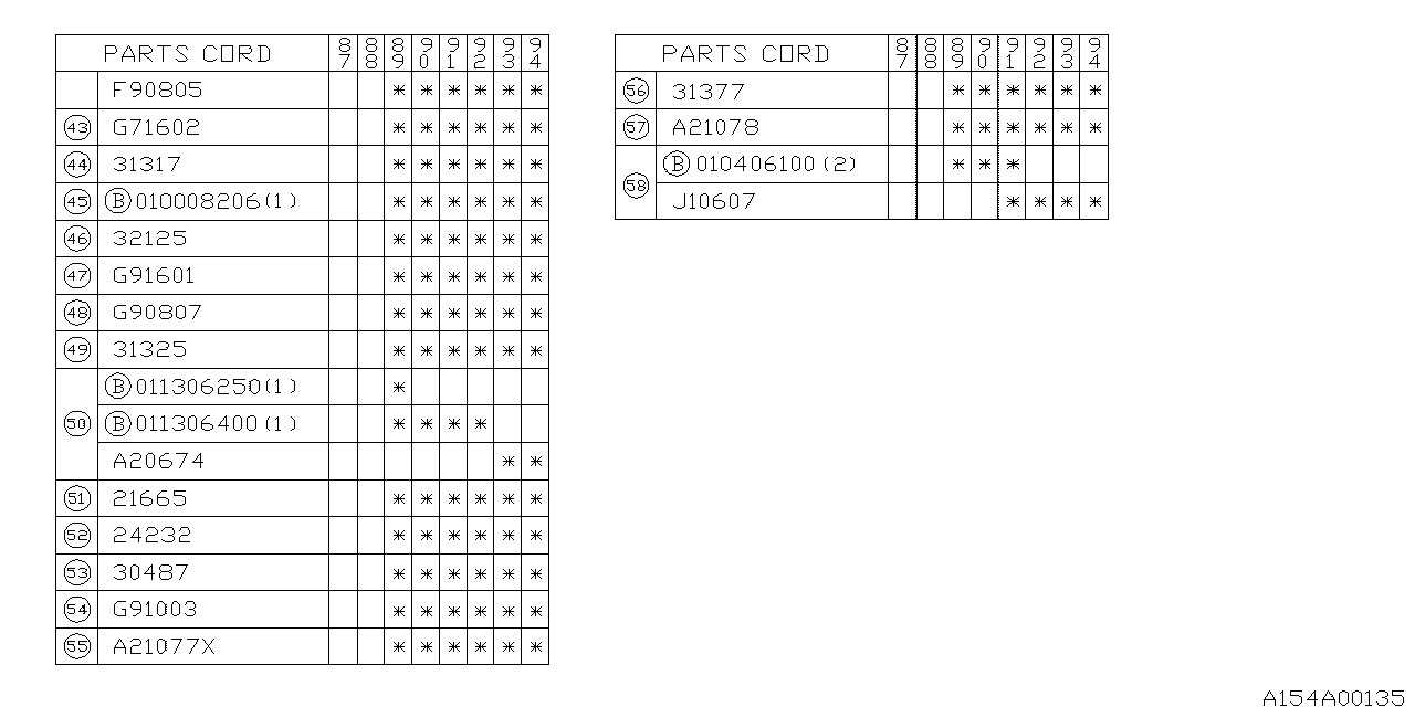 Subaru 31377KA000 Ring Seal