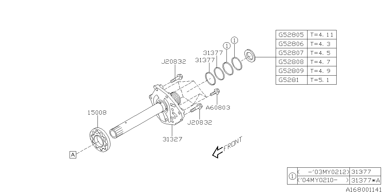 Subaru 31377AA210 Ring Seal