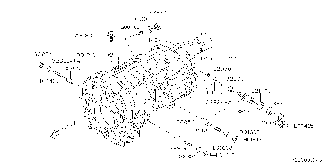 Subaru 32970AA000 Bush Checking Reverse