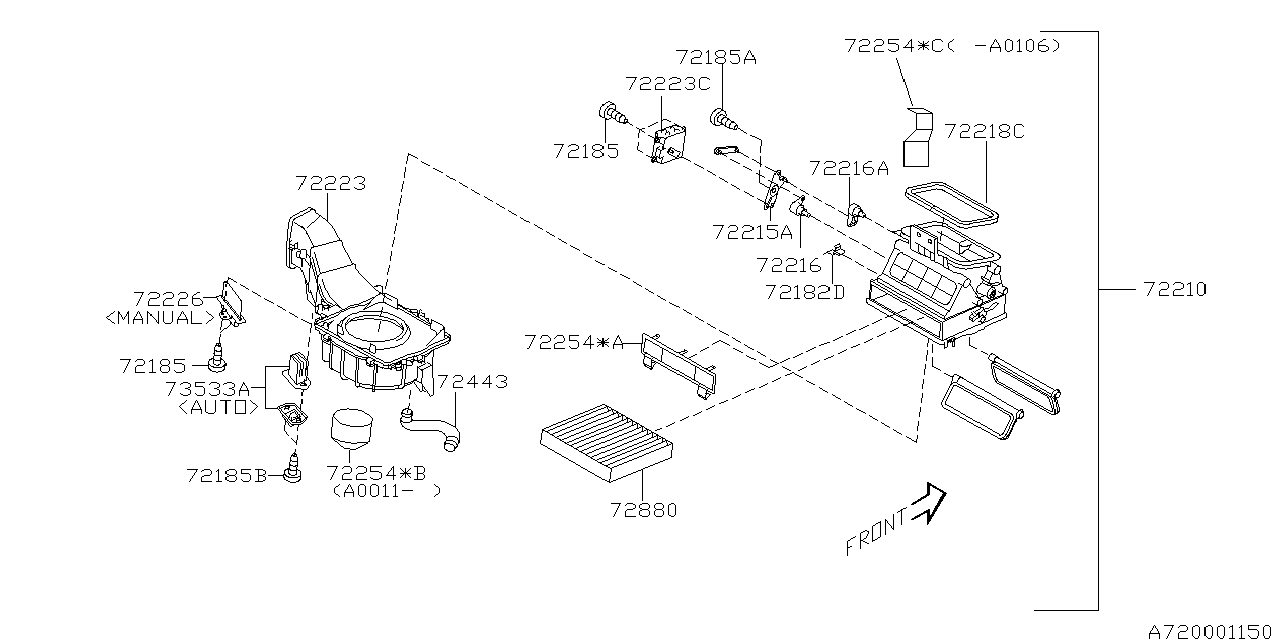 Subaru 72216FE020 Lever A