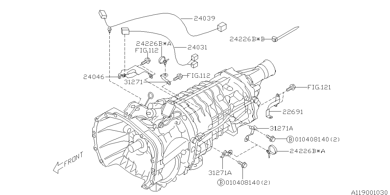 Subaru 22691AA431 Bracket Oxygen Sensor