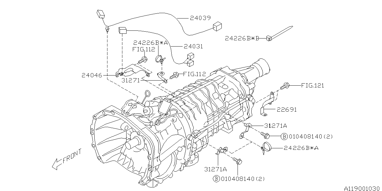 Subaru 24046AA140 Stay Trans Harness