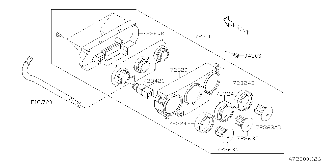 Subaru 72324FE040 Dial Auto C0