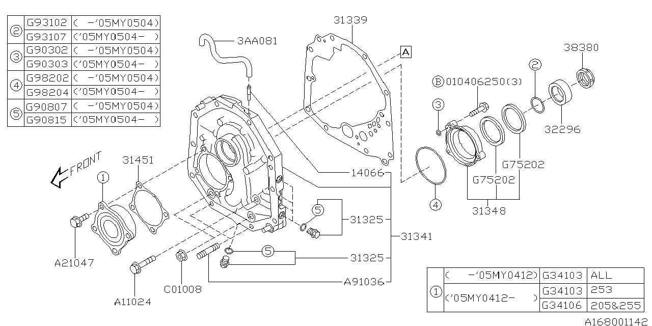 Subaru 806341060 Roller Bearing