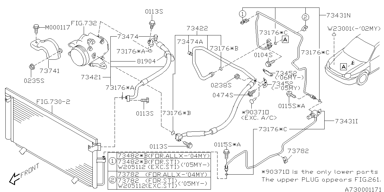 Subaru 73482FE000 Clamp