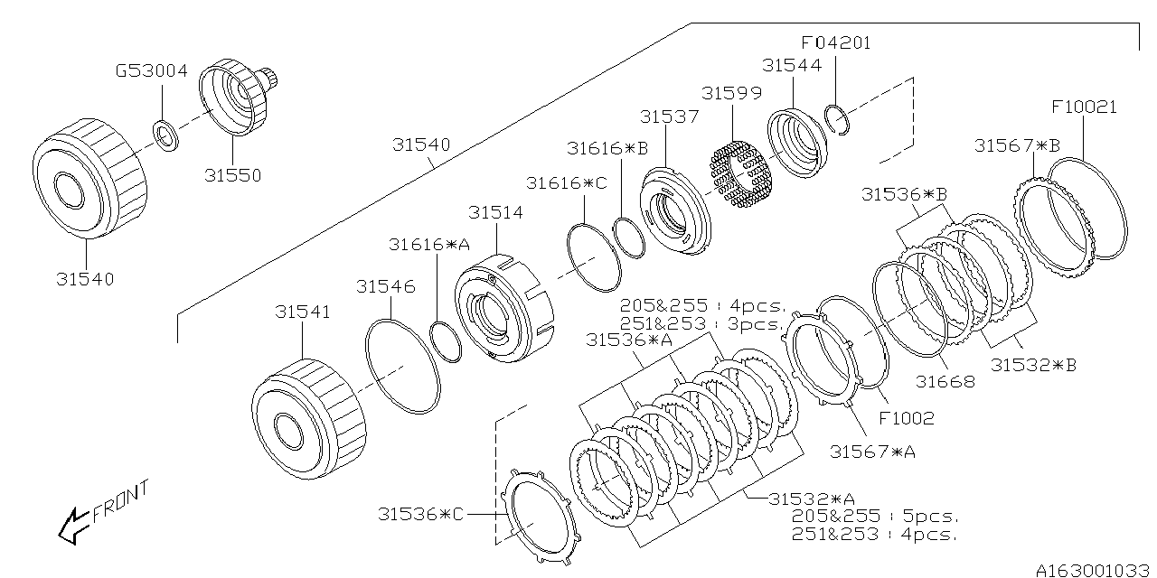 Subaru 31540AA370 Clutch Assembly-High