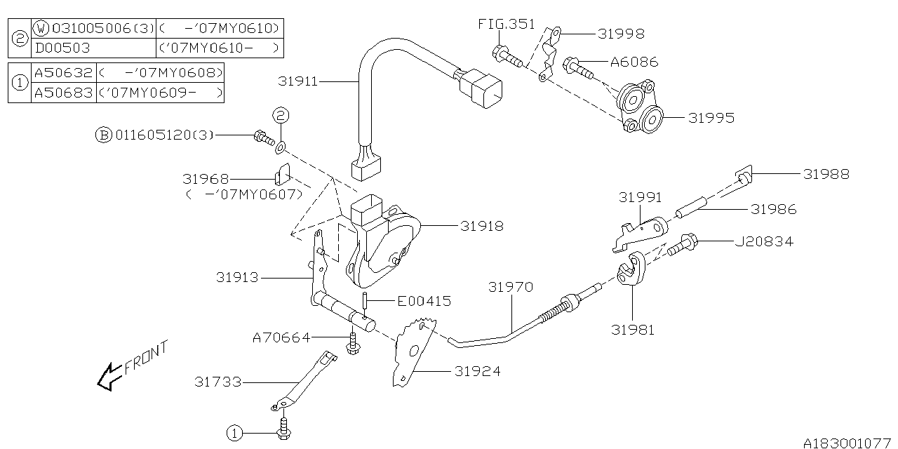 Subaru 31924AA130 PT030399 Plate Complete