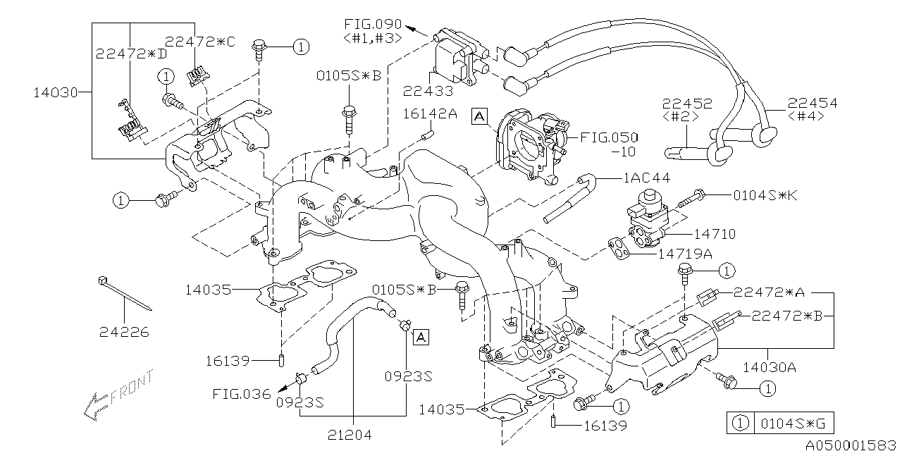 Subaru 22472AA370 SUPT Ht Cable