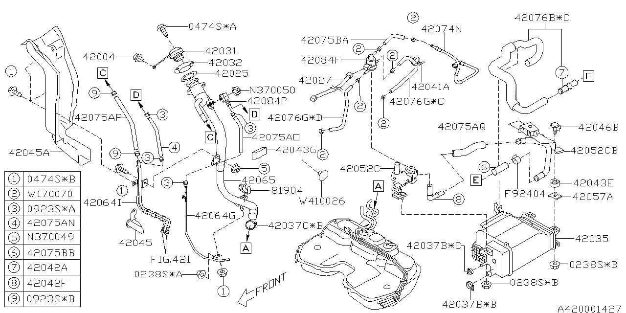 Subaru 42075SA570 Hose Drain