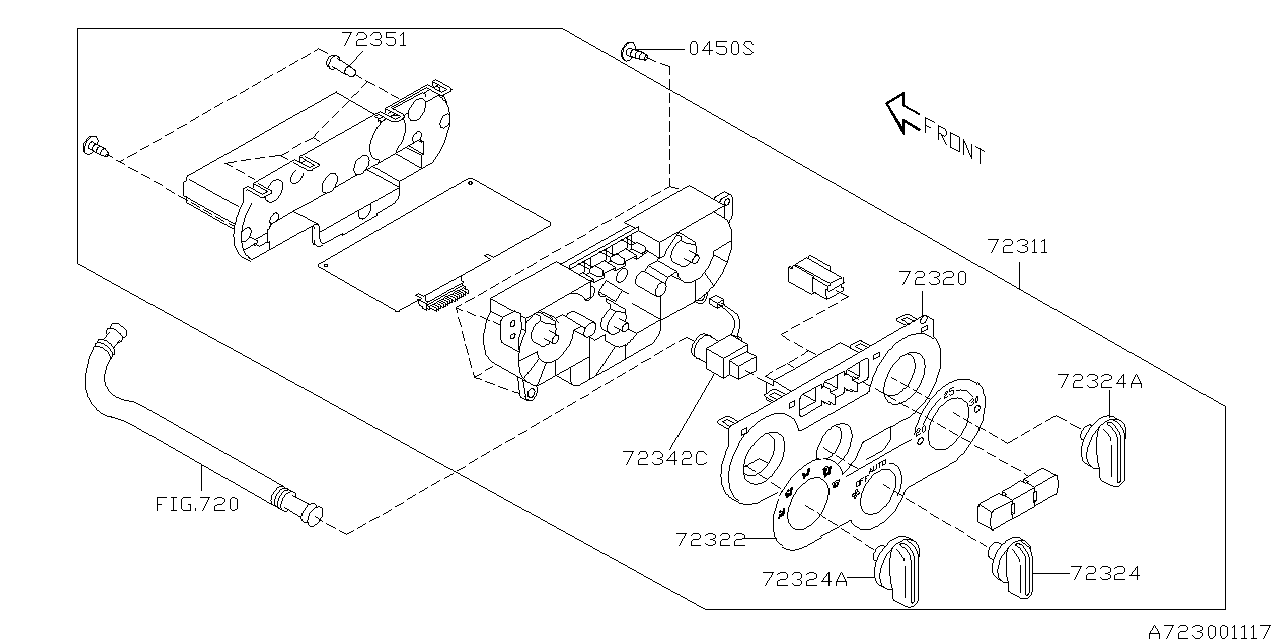 Subaru 72322FE070 Plate Heater Control