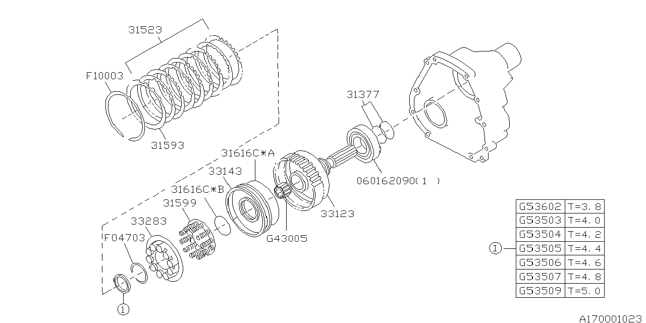 Subaru 31523AA010 PT070399 Transfer Plates