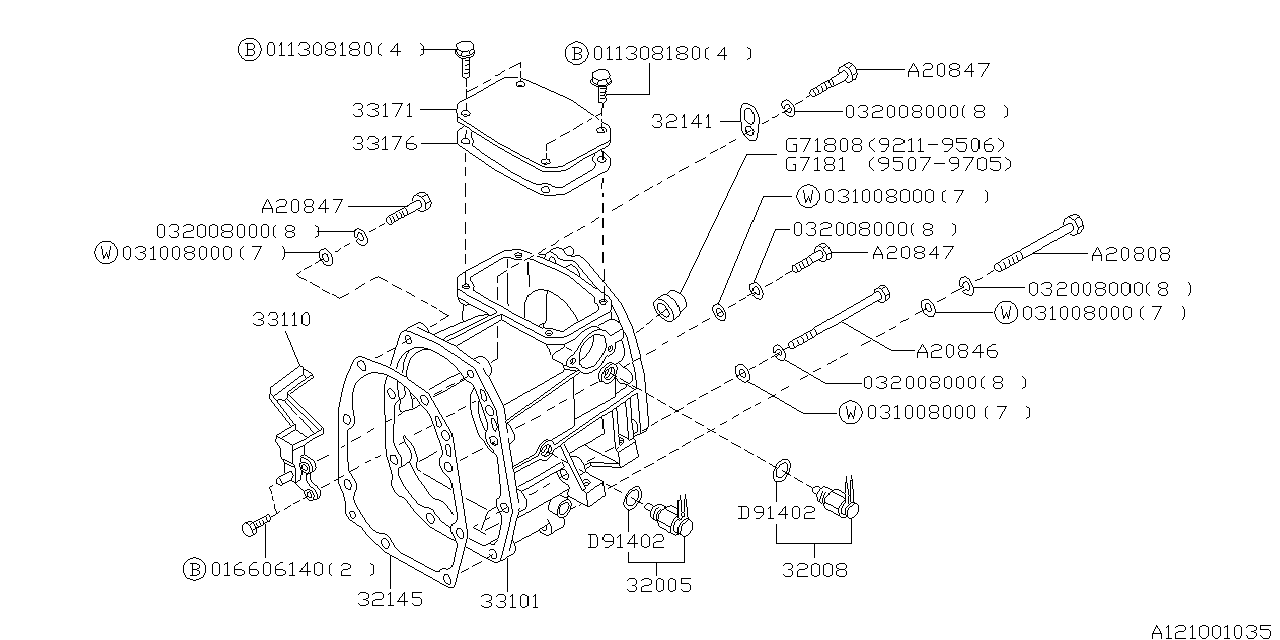 Subaru 33101AA320 Transfer Case Complete