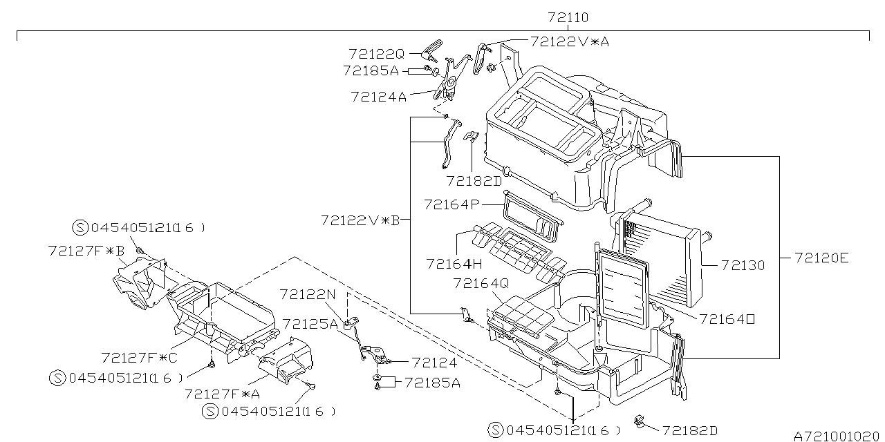 Subaru 72123FA020 Lever Assembly Foot