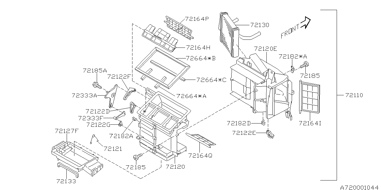 Subaru 72123FA110 Lever DEFROSTER