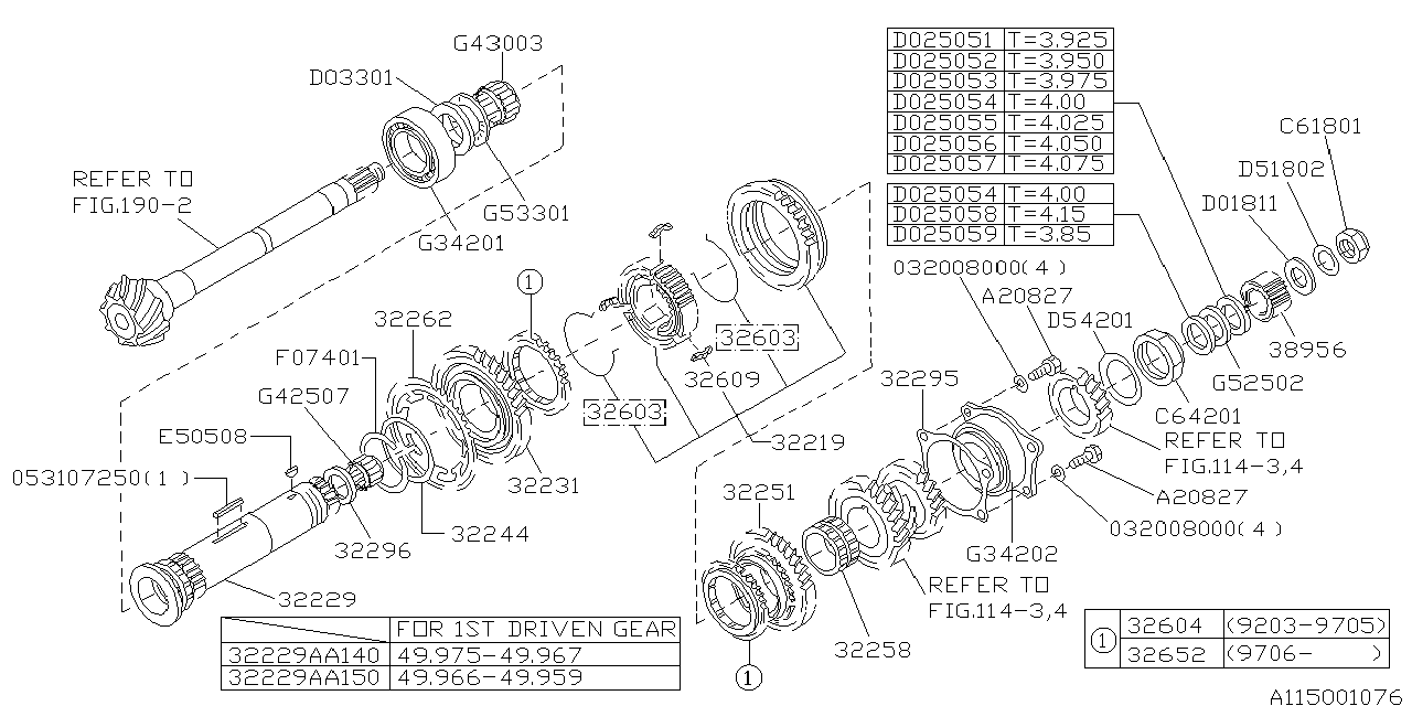 Subaru 32603AA020 Spring SYNCHRO 1-2