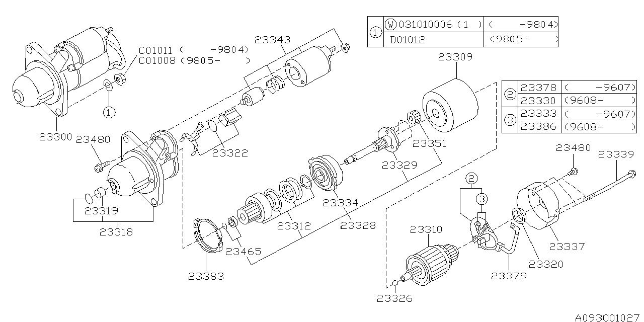 Subaru 23318AA060 Housing